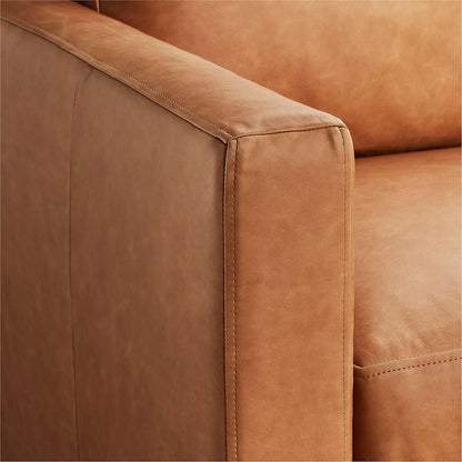 Fusion Sectional Sofa, 2 Seater, Tan PU Leather