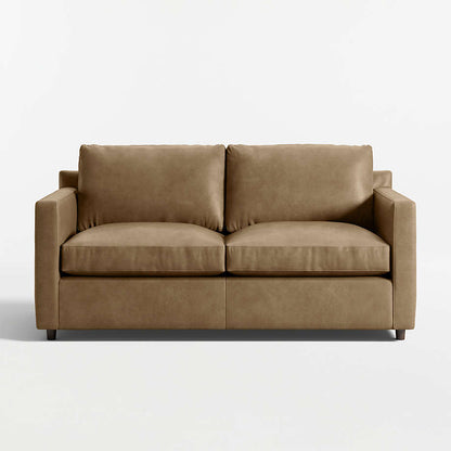 Fusion Sectional Sofa, 2 Seater, Brown PU Leather