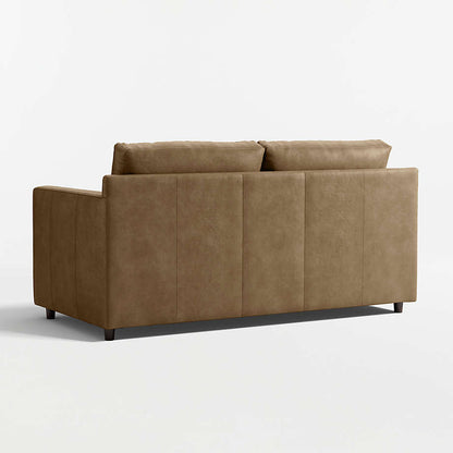 Fusion Sectional Sofa, 2 Seater, Brown PU Leather