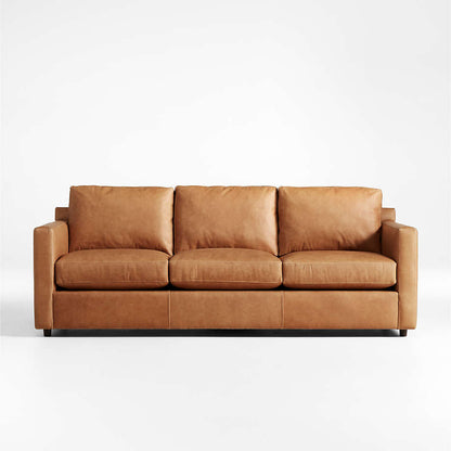 Fusion Sectional Sofa, 3 Seater, Tan PU Leather