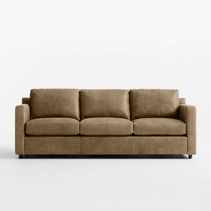 Fusion Sectional Sofa, 3 Seater, Brown PU Leather