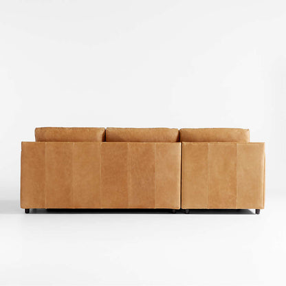 Fusion Sectional Sofa, Right Facing, Tan PU Leather