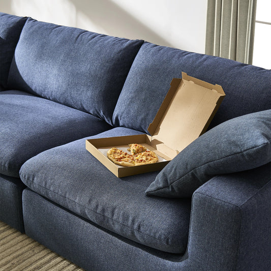 Duke Deep Seat Sofa, 2 Seater, Blue