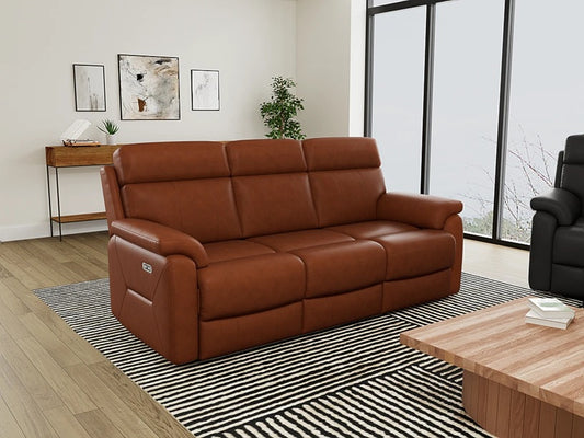 Viola 3 Seater Dual Electric Recliner & Headrest