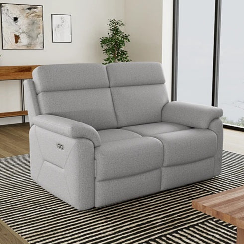 Viola Fabric 2 Seater Dual Electric Recliner & Headrest