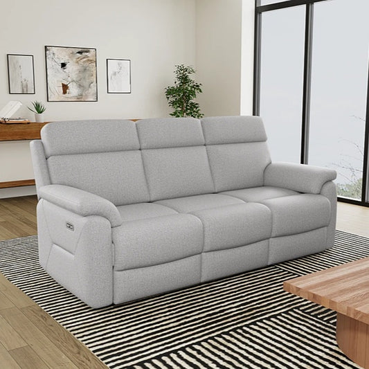 Viola Fabric 3 Seater Dual Electric Recliner & Headrest