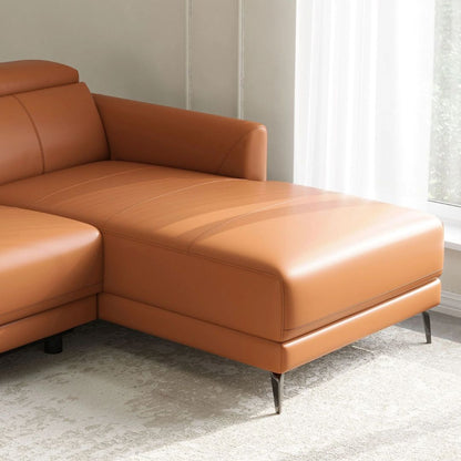 Andria Right Facing Recliner Sofa With Chaise, Tan