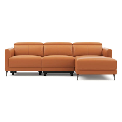 Andria Right Facing Recliner Sofa With Chaise, Tan