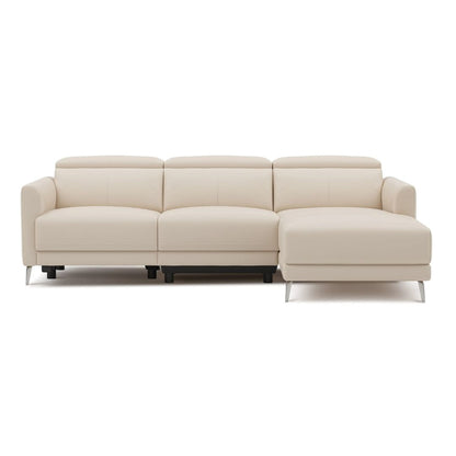 Andria Right Facing Recliner Sofa With Chaise, Beige
