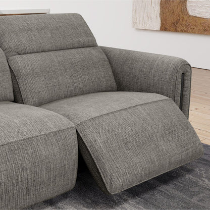 Octavia Left Facing Recliner Sofa With Chaise, Dark Gray