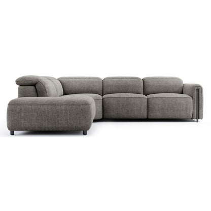 Octavia Left Facing Recliner Sofa With Chaise, Dark Gray