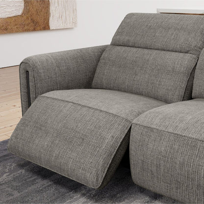 Octavia Right Facing Recliner Sofa With Chaise, Dark Gray