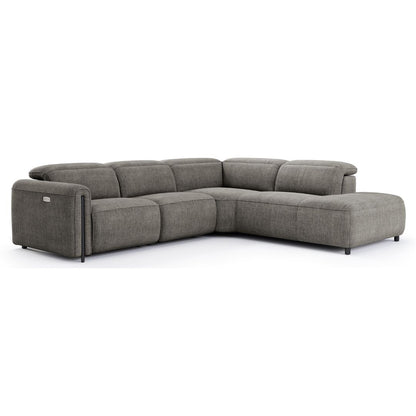 Octavia Right Facing Recliner Sofa With Chaise, Dark Gray