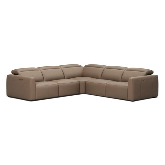Carmen Dual Recliner Corner Sectional, Brown