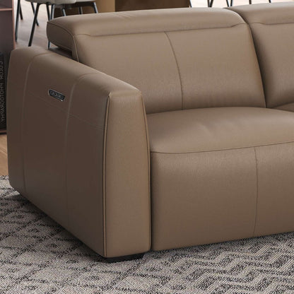 Carmen Dual Recliner Corner Sectional, Brown