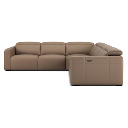 Carmen Dual Recliner Corner Sectional, Brown