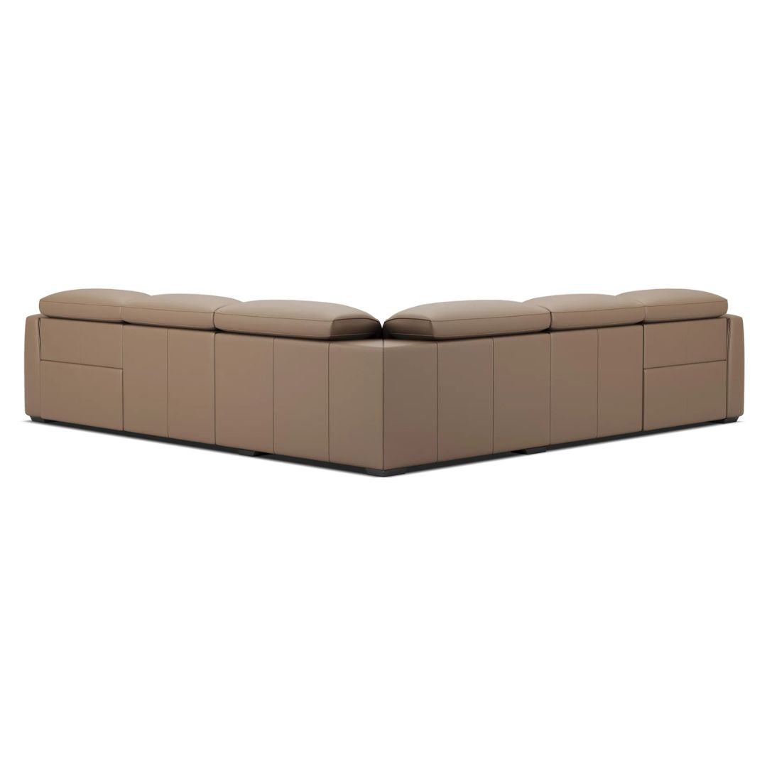 Carmen Dual Recliner Corner Sectional, Brown