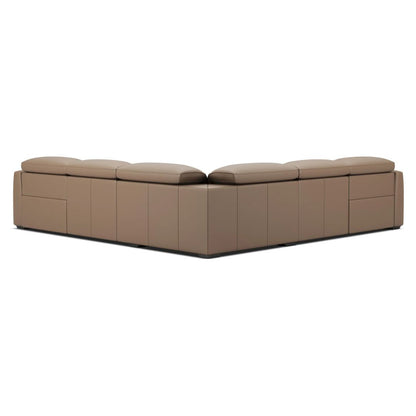 Carmen Dual Recliner Corner Sectional, Brown