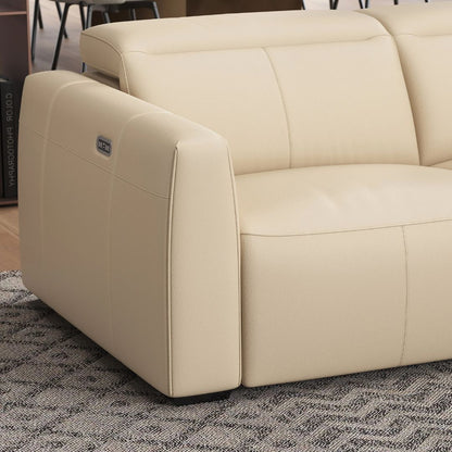 Carmen Dual Recliner Corner Sectional, Beige