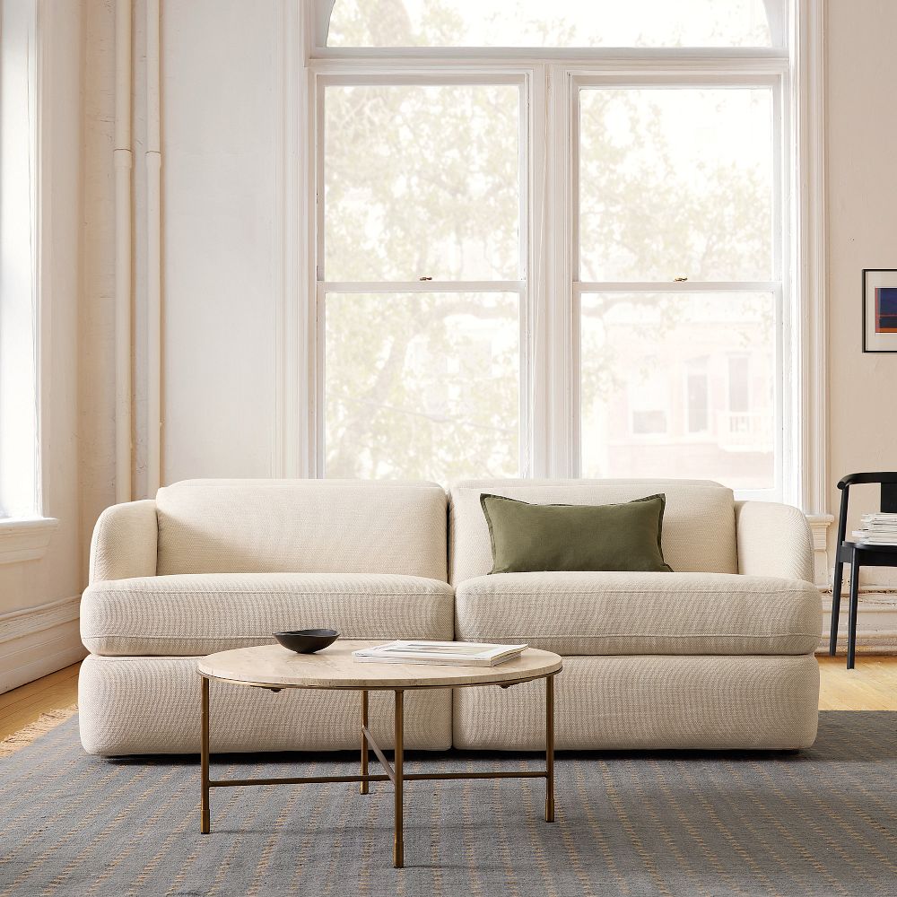 Aurum Recliner Leather Sofa, 2 Seater, Beige