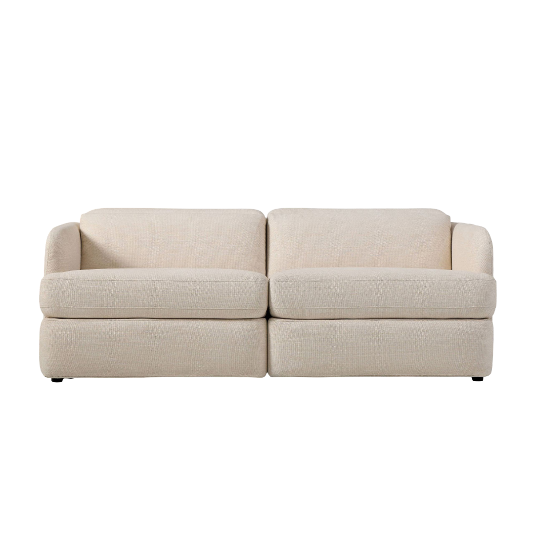 Aurum Recliner Leather Sofa, 2 Seater, Beige