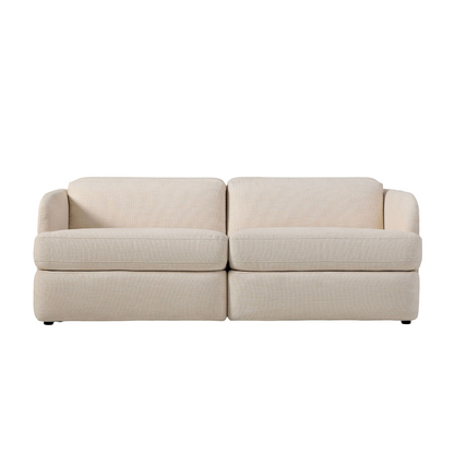 Aurum Recliner Leather Sofa, 2 Seater, Beige