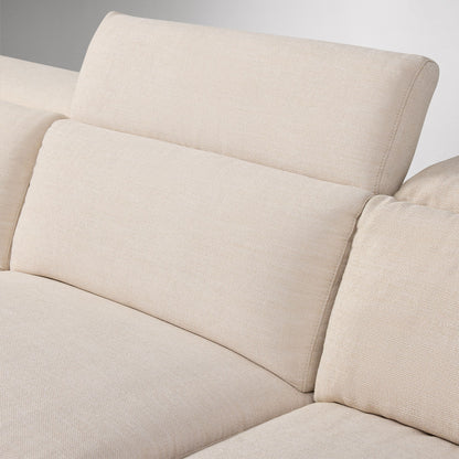 Aurum Recliner Leather Sectional Sofa, Beige