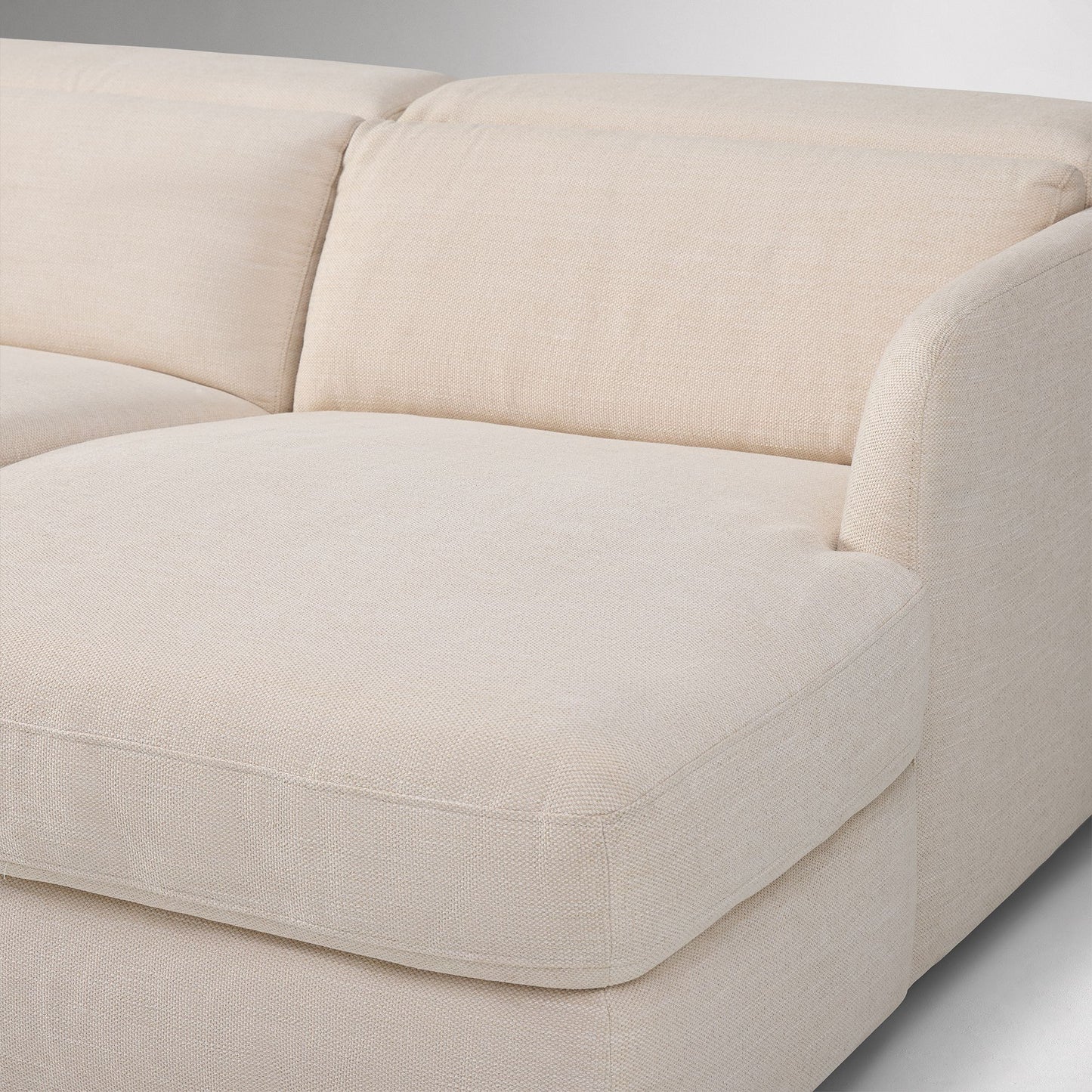 Aurum Recliner Leather Sofa, Left Facing, Beige
