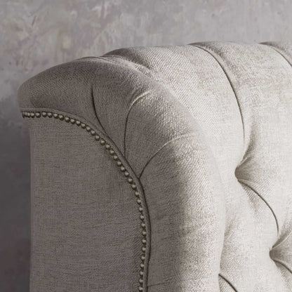 Mariah Tufted Bed, Ivory