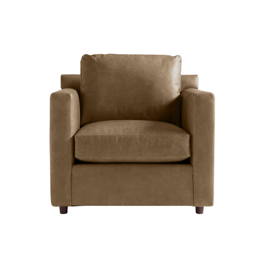 Fusion Armchair, Brown PU Leather