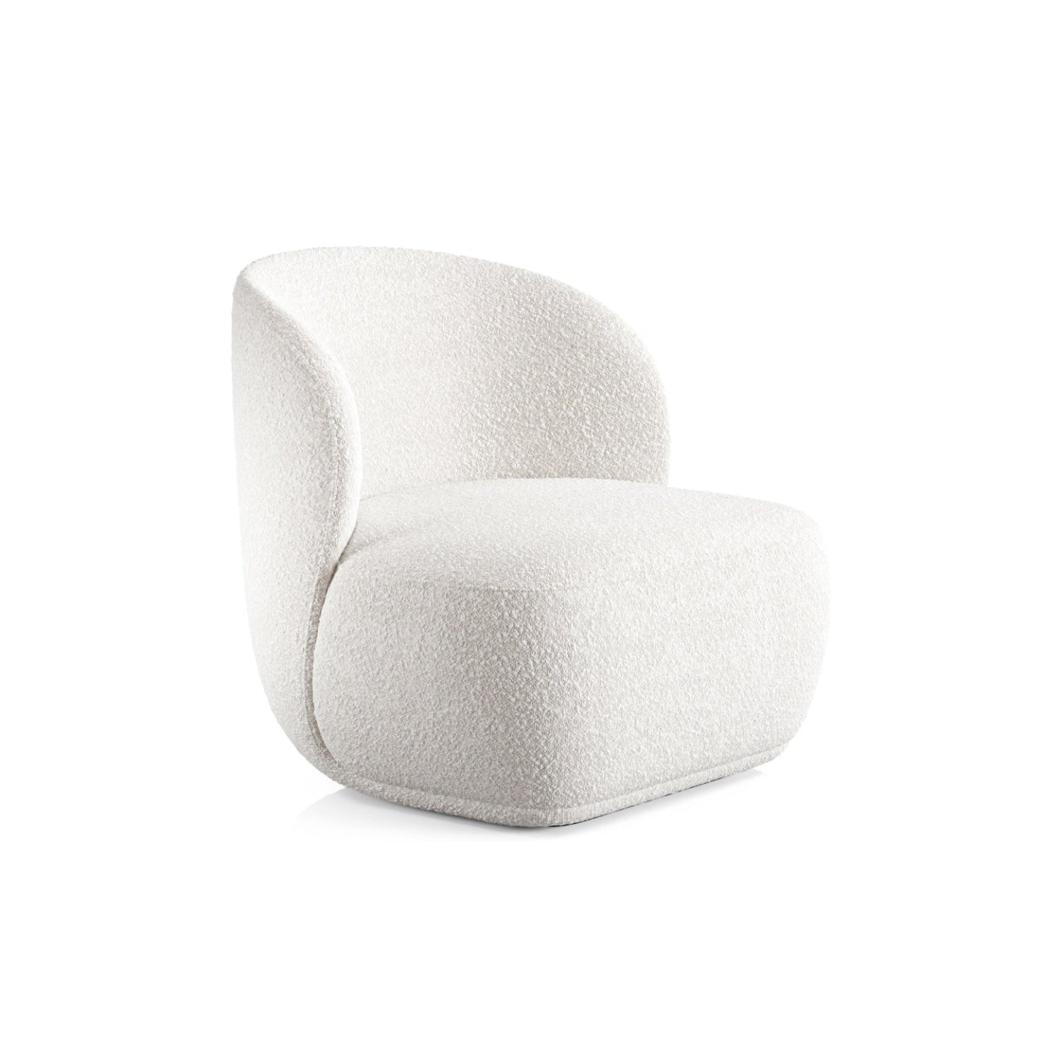 White textured armchair on a white background