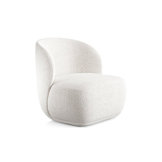 White textured armchair on a white background