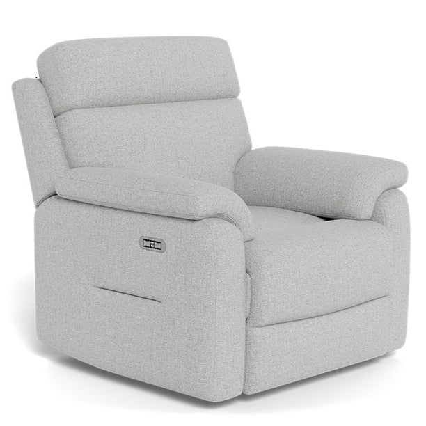 Viola Fabric Armchair With Electric Recliner & Headrest