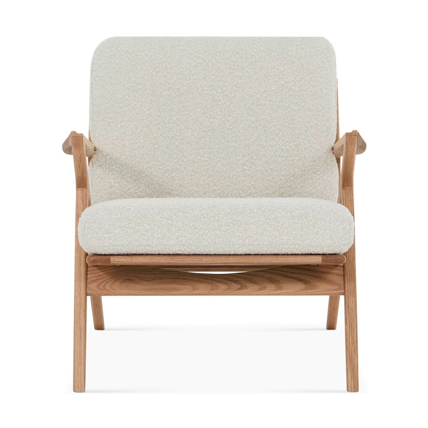 Aero Armchair, White Boucle