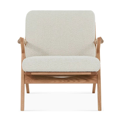 Aero Armchair, White Boucle