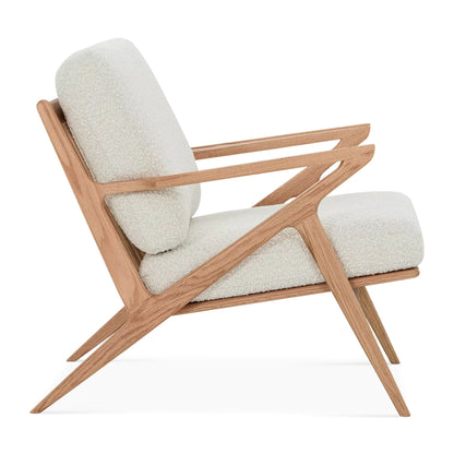 Aero Armchair, White Boucle