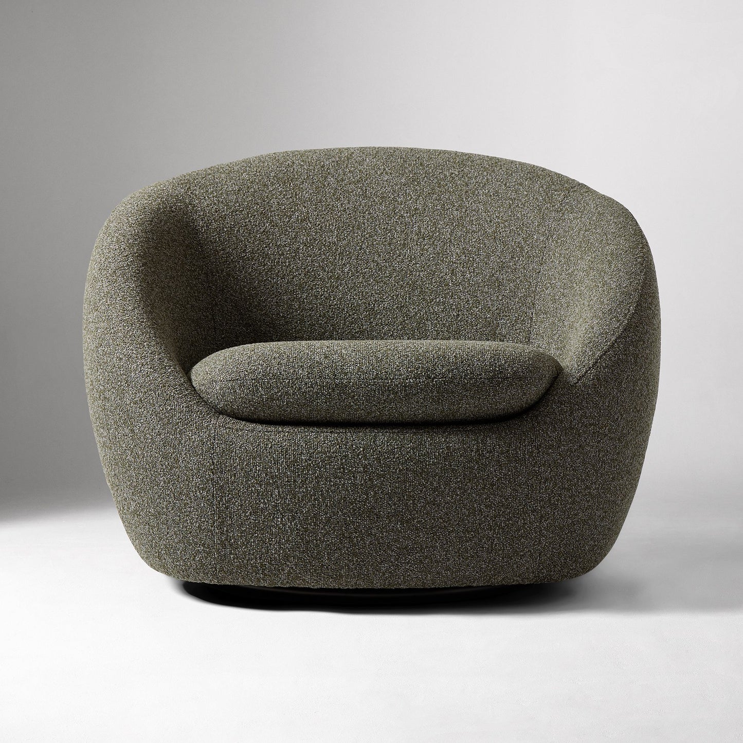Orion Swivel Chair, Green Boucle