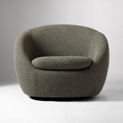 Orion Swivel Chair, Green Boucle