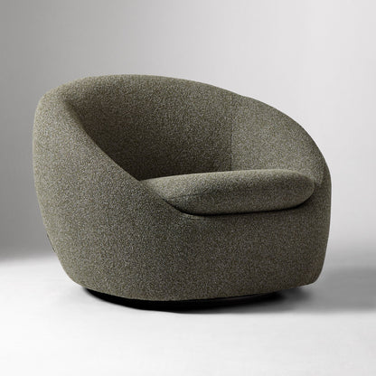 Orion Swivel Chair, Green Boucle