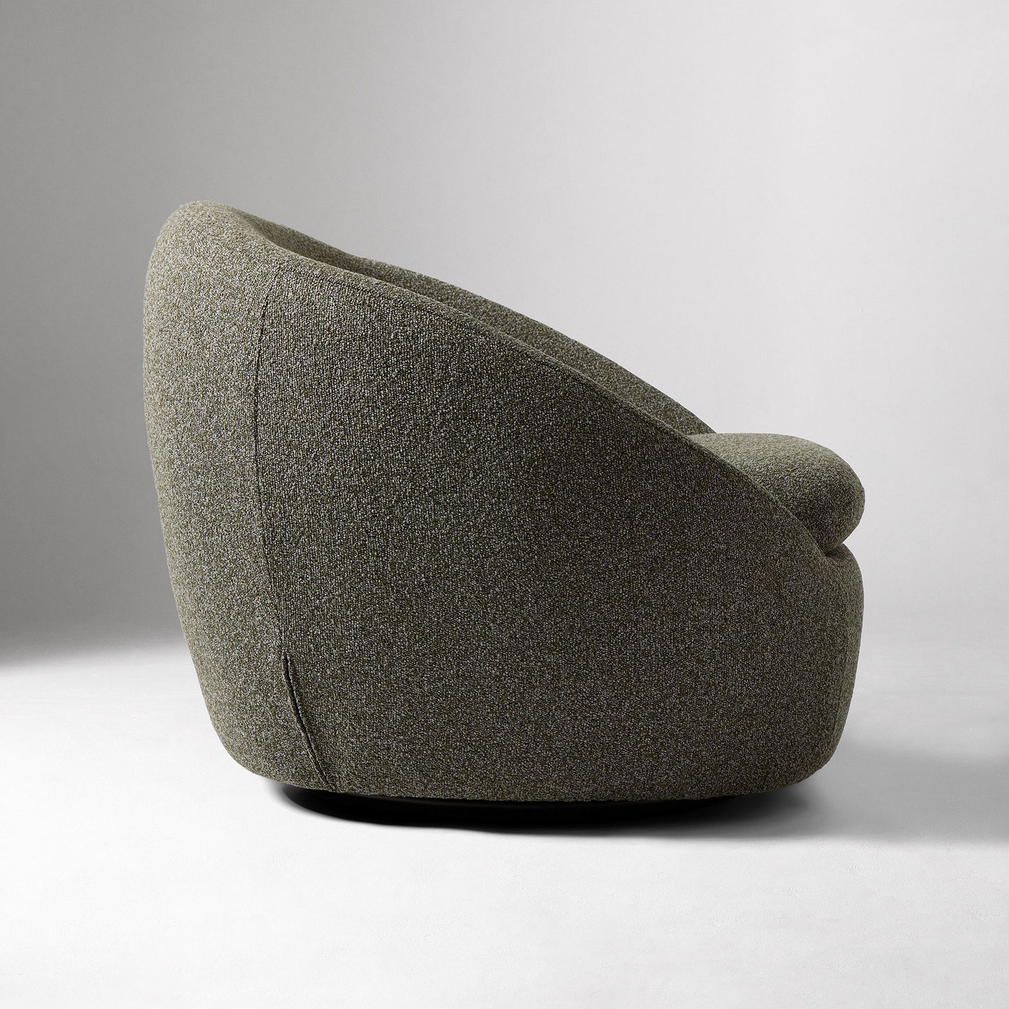 Orion Swivel Chair, Green Boucle