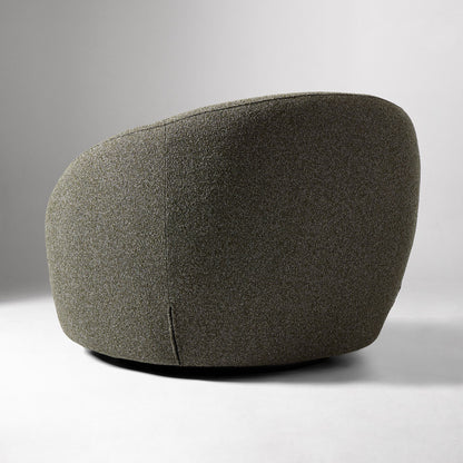 Orion Swivel Chair, Green Boucle