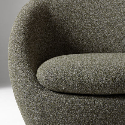 Orion Swivel Chair, Green Boucle