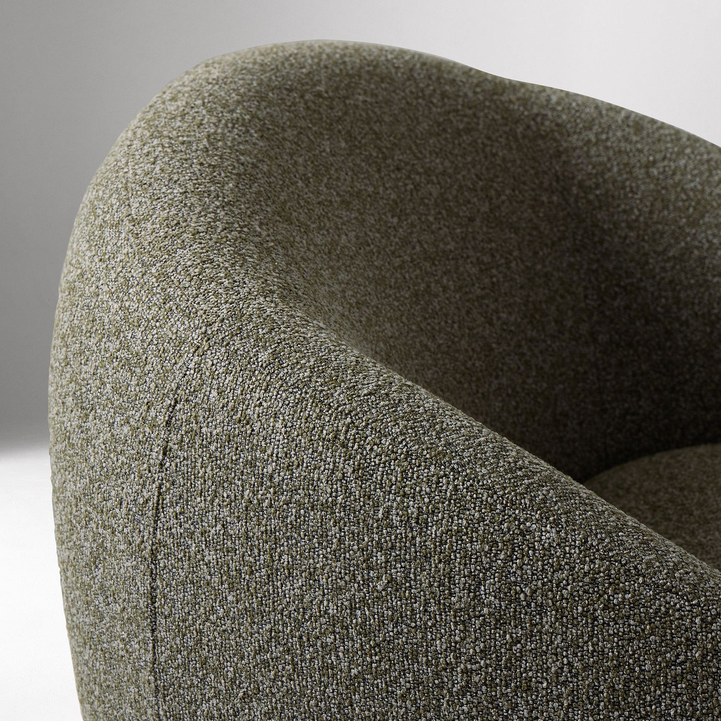 Orion Swivel Chair, Green Boucle