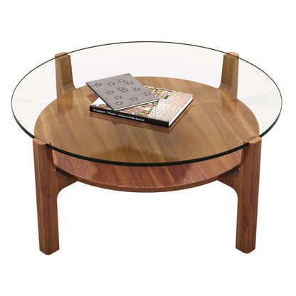 Soho Coffee Table, Round, Dark Walnut, 36in