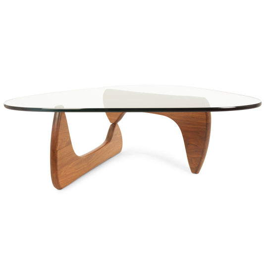 Noguchi Style Coffee Table, Walnut, 50in