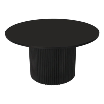 Rocco 32" Pedestal  Coffee Table, Black
