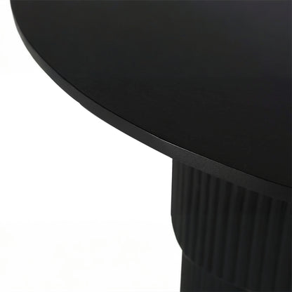 Rocco 32" Pedestal  Coffee Table, Black