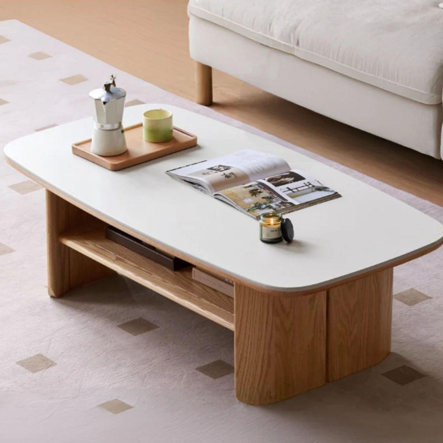 Arco Coffee Table, White