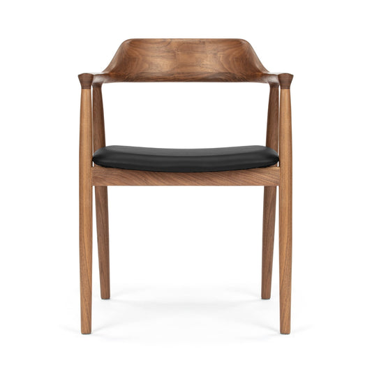 hand-carved solid wood chair with intricate details 