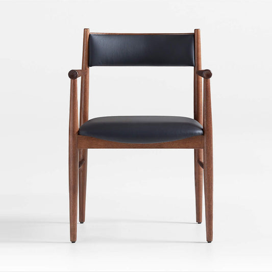Barley Arm Chair, Black PU Leather